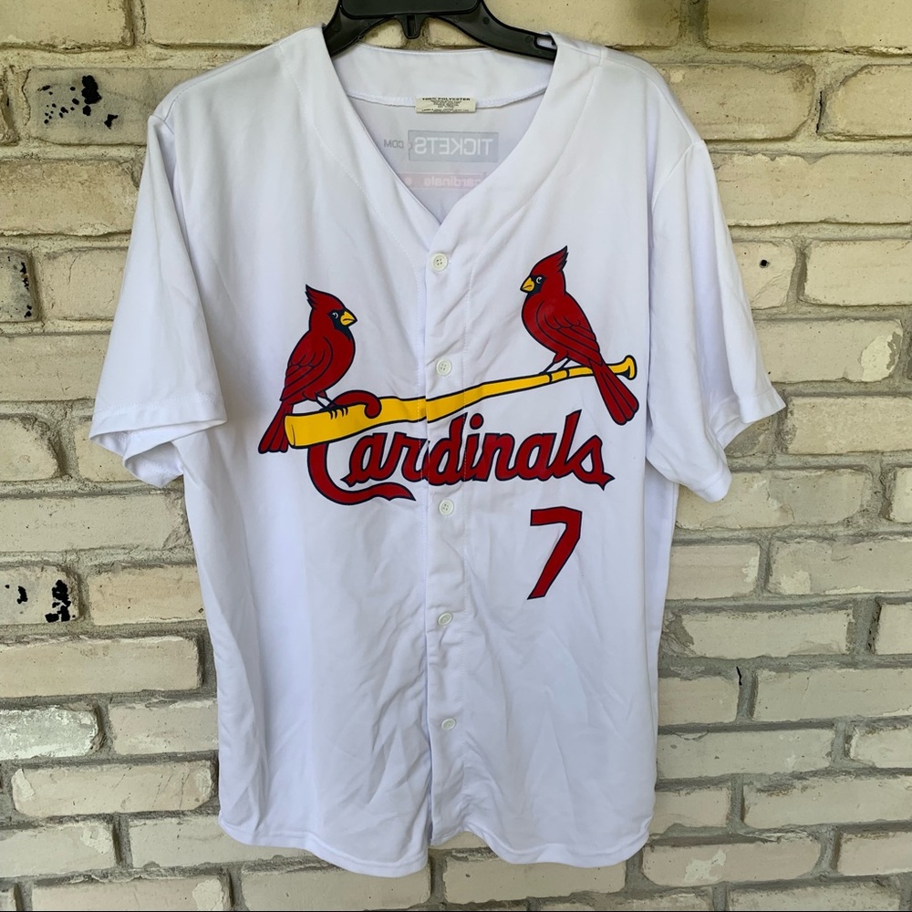 Cardinals Holliday  white button down  shirt